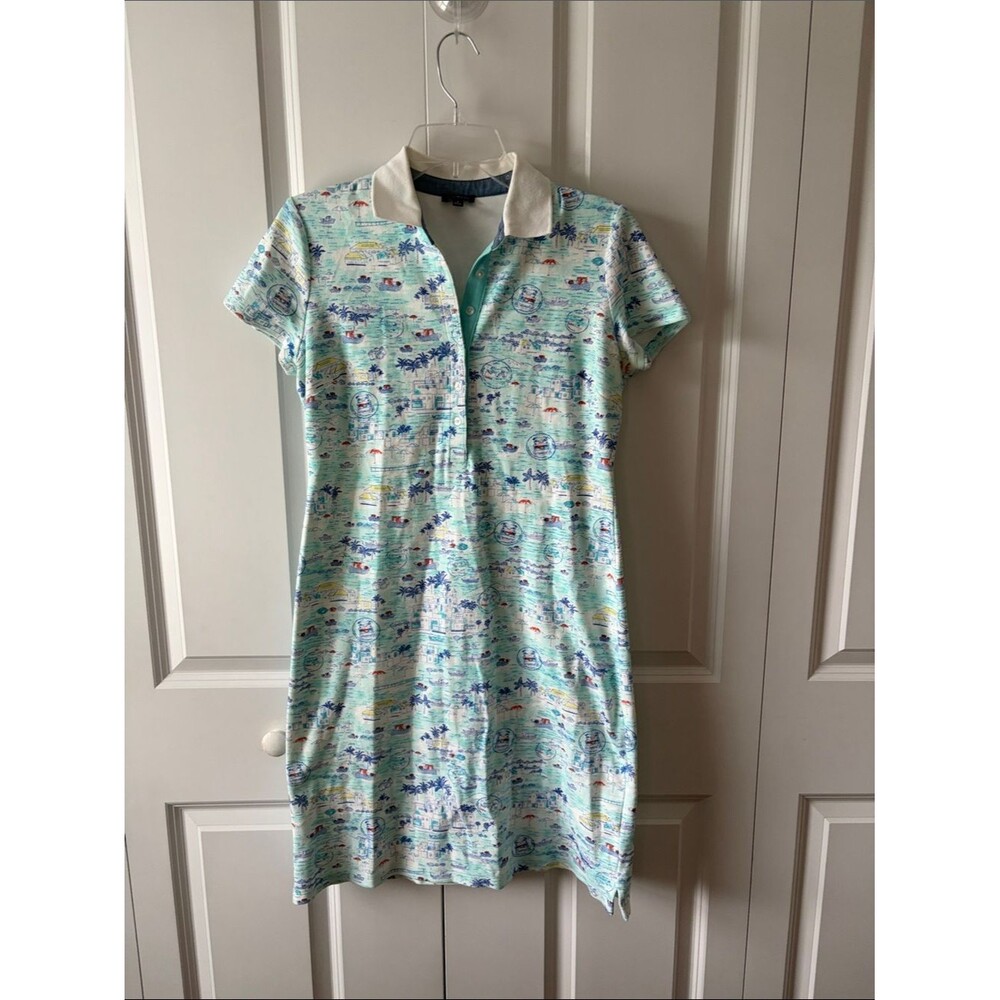 Talbots Polo Sheath Tropical Golf Tennis Dress Size Small Preppy